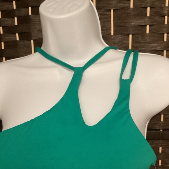 TUMMY CONTROL STRAPPY ONE SHOULDER ( Size: 14) ( Color:Light Green) - Picture 2 of 8